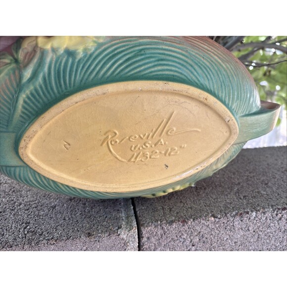 Vintage Large Roseville Console Dish 432-12 - Picture 4 of 6